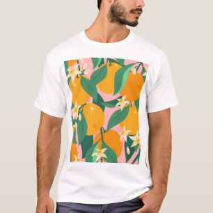 Citrus handgetekende  stijl t-shirt