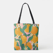 Citrus handgetekende stijl tote bag (Achterkant)