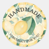 Citrus HANDMADE voor u Ronde Sticker (Voorkant)
