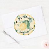Citrus HANDMADE voor u Ronde Sticker (Envelop)