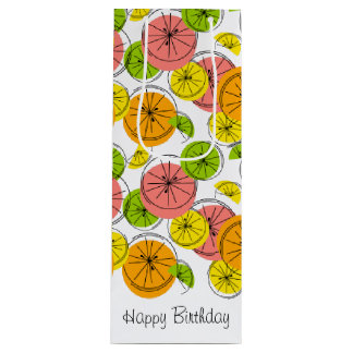 Citrus Happy Birthday cadeauzakje wijn