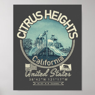 CITRUS HEIGHTS SACRAMENTO CALIFORNIA POSTER