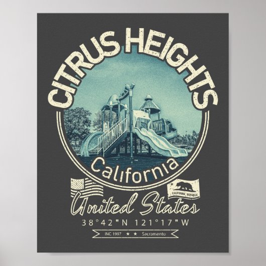 CITRUS HEIGHTS SACRAMENTO CALIFORNIA POSTER (Voorkant)