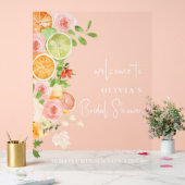 Citrus Helder Bruiloftsfeest Welkom Acryl Bord (Huwelijk)
