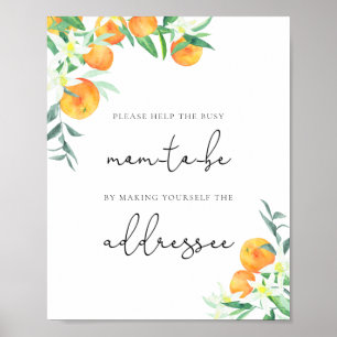 Citrus helpt de bezige aanstaande moeder bij het a poster