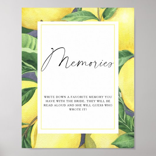 Citrus - herinneringen met bruid poster (Voorkant)