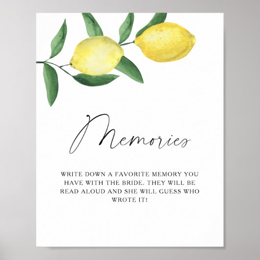 Citrus - herinneringen met bruid poster (Voorkant)