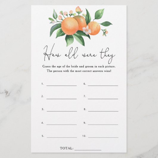 Citrus - Hoe oud waren ze al? (Voorkant)