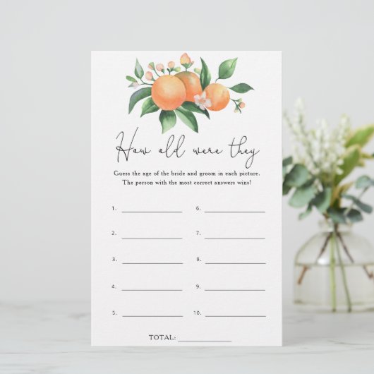 Citrus - Hoe oud waren ze al? (Staand voorkant)