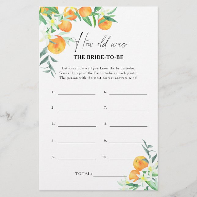 Citrus - Hoe oud was de bruid om mee te spelen (Voorkant)