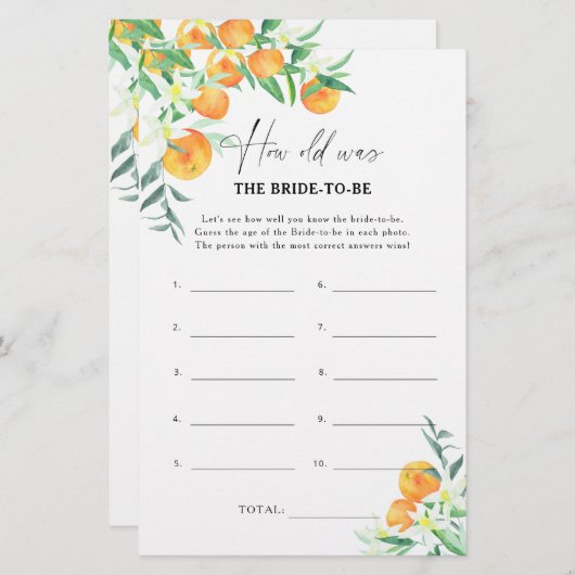 Citrus - Hoe oud was de bruid om mee te spelen (Voorkant / Achterkant)