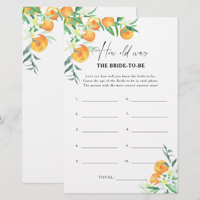 Citrus - Hoe oud was de bruid om mee te spelen (Voorkant / Achterkant)