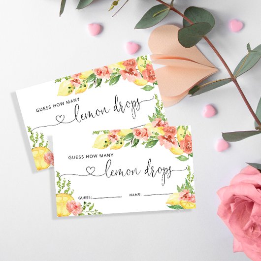 Citrus Hoeveel citroen druppels Vrijgezellenfeest  Informatiekaartje