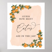 Citrus Hoeveel Cuties zijn in Jar Baby Game Sign Poster (Voorkant)