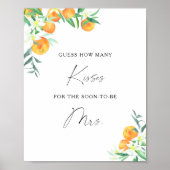 Citrus - Hoeveel kusjes bruidsmeisjesfeest spel Poster (Voorkant)