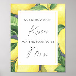 Citrus - Hoeveel kussen bruidsdouche spel Poster