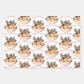 Citrus, Holly en Pine Naalden Gezellige Kerst Inpakpapier Vel (Voorkant 2)