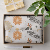 Citrus, Holly en Pine Naalden Gezellige Kerst Tissuepapier (Geschenk)