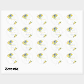 Citrus Homemade Limoncello Lemon Wedding Favoriete Ronde Sticker (Vel)