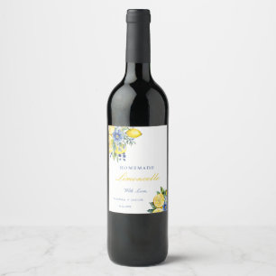 Citrus Homemade Limoncello Lemon Wedding Favoriete Wijn Etiket