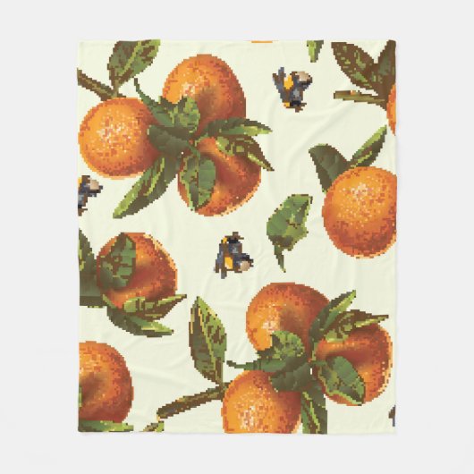 Citrus & hommel: naadloos fleece deken (Voorkant)