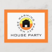 Citrus House Logo, Housewarming Party Invitation Uitnodiging Briefkaart (Voorkant)