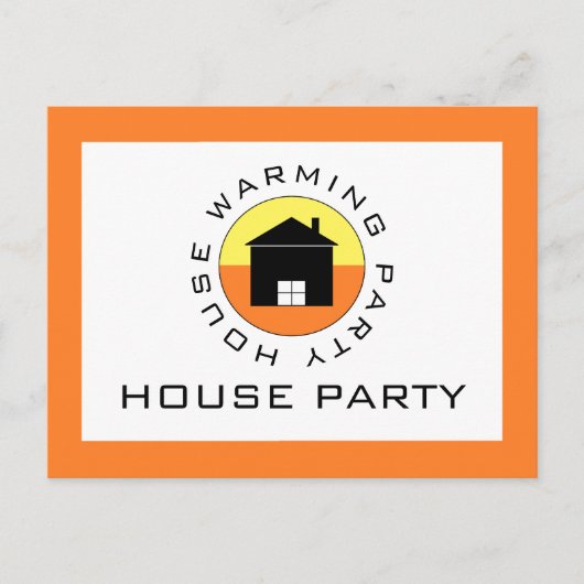 Citrus House Logo, Housewarming Party Invitation Uitnodiging Briefkaart (Voorkant)
