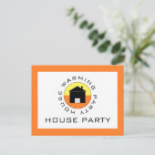 Citrus House Logo, Housewarming Party Invitation Uitnodiging Briefkaart (Staand voorkant)