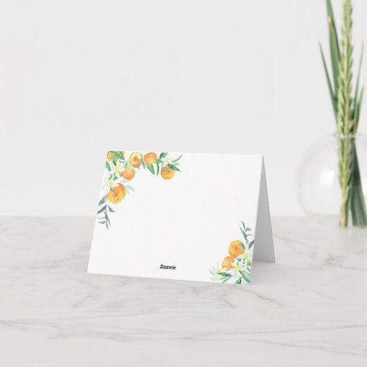 Citrus - Huwelijks Dankkaart Bedankkaart (Achterkant)
