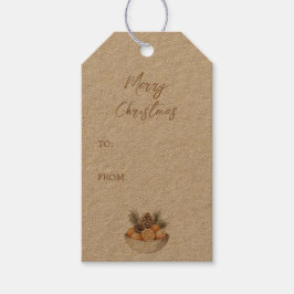 Citrus Hygge Christmas Rustic Gift Label Cadeaulabel