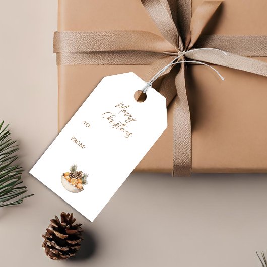 Citrus Hygge Kerstcadeautag Cadeaulabel
