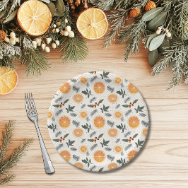Citrus Hygge Kerstmis Papieren Bordje
