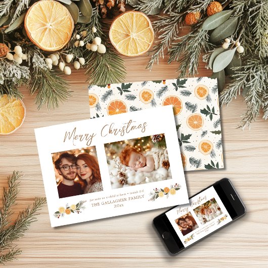 Citrus Hygge Kerstverhaal Flat Holiday Kaart