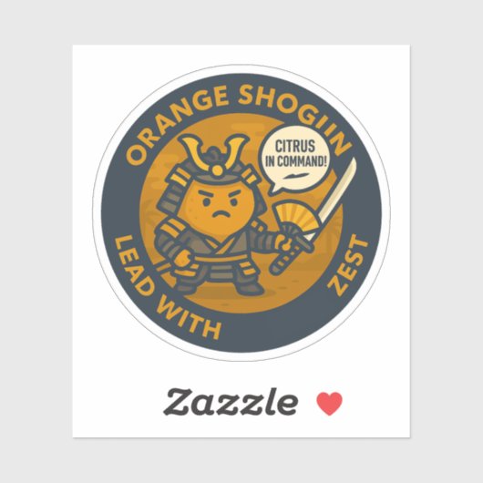 Citrus In Command Samurai Orange Sticker (Vel)