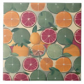 Citrus in gedempte tonnen tegeltje (Voorkant)