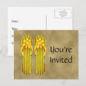 Citrus Invitation Briefkaart Flip Flop Citrus (Voorkant / Achterkant)