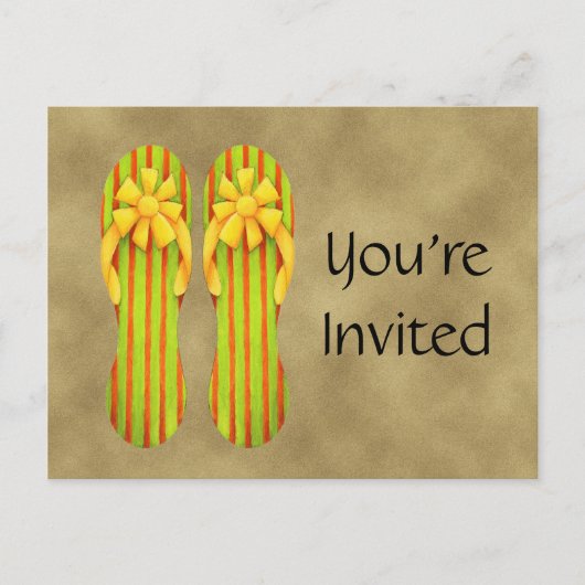 Citrus Invitation Briefkaart Flip Flop Citrus (Voorkant)