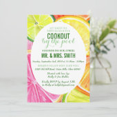 Citrus Invitation Kaart (Staand voorkant)