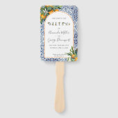 Citrus Italiaanse tegels huwelijksprogramma waaier (Voorkant)