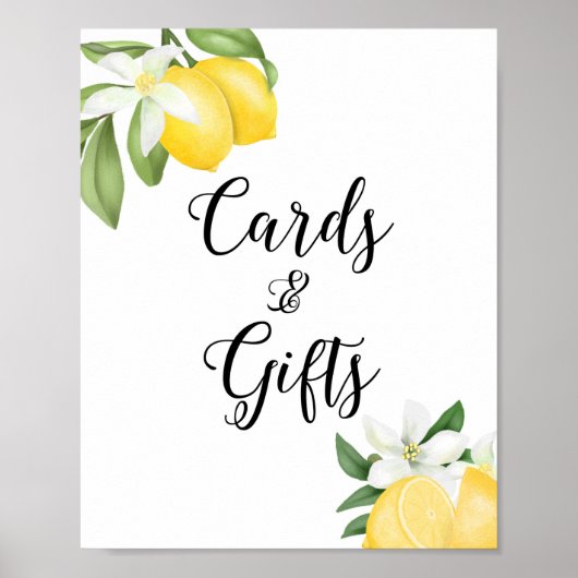 Citrus-Kaarten en cadeautjes-partij Poster (Voorkant)