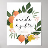 Citrus Kaarten- en Gifts-teken Poster (Voorkant)