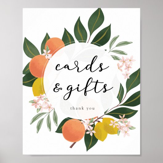 Citrus Kaarten- en Gifts-teken Poster (Voorkant)