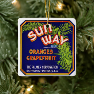 Citrus Kerst Keramisch Ornament