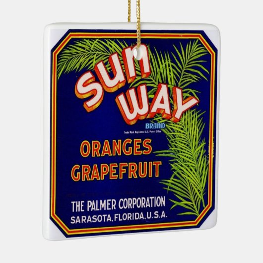 Citrus Kerstmis Keramisch Ornament (Rechts)