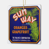 Citrus Kerstmis Keramisch Ornament (Links)