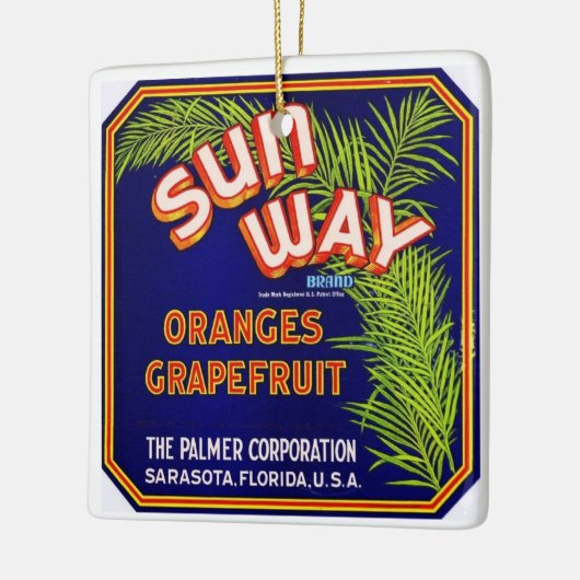 Citrus Kerstmis Keramisch Ornament (Links)