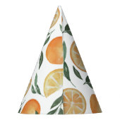Citrus Kids Birthday Party | Summer Orange Fruit Feesthoedjes (Achterkant)