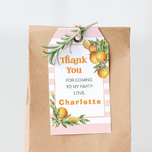 Citrus kleine cutie 1e verjaardag dank u cadeaulabel