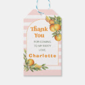 Citrus kleine cutie 1e verjaardag dank u cadeaulabel (Voorkant)