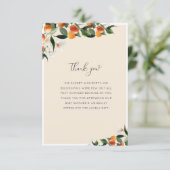 Citrus kleine cutie baby shower dank u kaart (Staand voorkant)